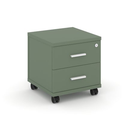 Concept Тумба мобильная 2 ящ. CN.TUM-001 W Кобо/Металл Белый 420*420*448