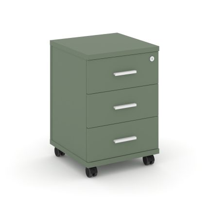 Concept Тумба мобильная 3 ящ. CN.TUM-003 W Кобо/Металл Белый 420*420*615