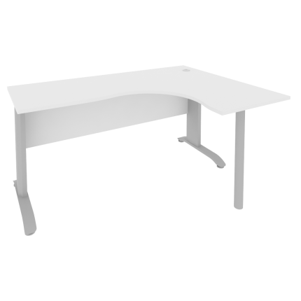 Riva Metal-L Стол криволинейный правый ПЛ.СА-4 (R) Белый/Металл Серый 1600*1200*750