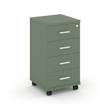 Concept Тумба мобильная 4 ящ. CN.TUM-005 W Кобо/Металл Белый 420*420*782