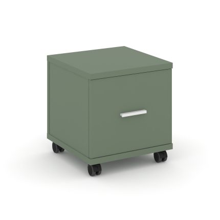 Concept Тумба мобильная 1 распаш. фасад CN.TUM-007 W Кобо/Металл Белый 420*420*448