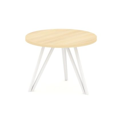 Asti Стол журнальный (круглый) AS.SJ-003 Акация Лорка/Металл Белый 600*600*435