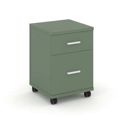 Concept Тумба мобильная 1 ящ.+1 распаш. фасад CN.TUM-009 W Кобо/Металл Белый 420*420*615