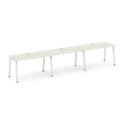 Style Project Рабочая станция 1 сторон. SN-6A.ORS-043 Дуб Наварра/Металл Белый 4140*700*750