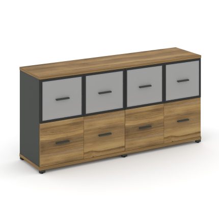 Concept Шкаф 2 широкие секции, 2 нишии CN.STS-222 RMB A Сандал Янтарный/Антрацит/Металл Антрацит/Сат