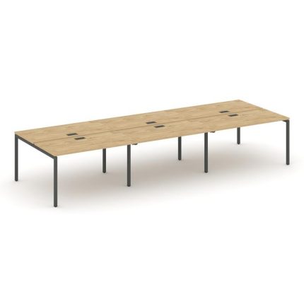 Style Project Рабочая станция 2-х сторон. SN-4P.DRS-082 Тиквуд Светлый/Металл Антрацит 3540*1632*750