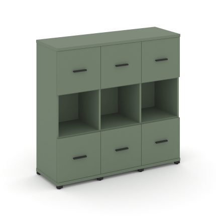 Concept Шкаф 3 узкие секции, 3 ниши CN.STU-335 B Кобо/Металл Черный 1252*420*1186