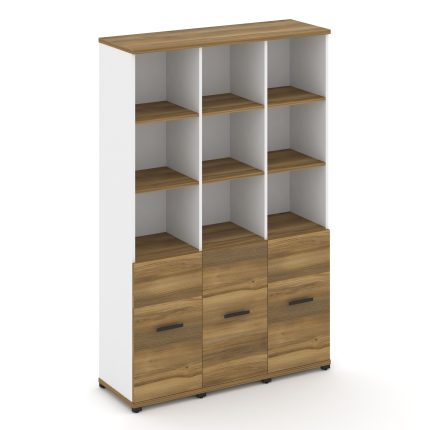 Concept Шкаф 3 узкие секции, 5 ниш CN.STU-531 B Сандал Янтарный/Белый Бриллиант/Металл Черный 1252*4