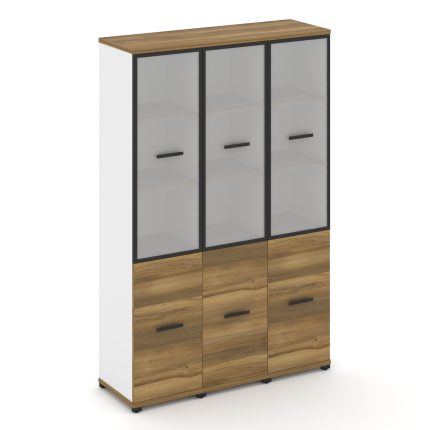 Concept Шкаф 3 узкие секции, 5 ниш CN.STU-532 RMB B Сандал Янтарный/Белый Бриллиант/Металл Черный/Са