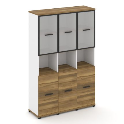 Concept Шкаф 3 узкие секции, 5 ниш CN.STU-533 RMB B Сандал Янтарный/Белый Бриллиант/Металл Черный/Са