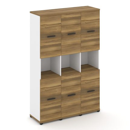 Concept Шкаф 3 узкие секции, 5 ниш CN.STU-533 B Сандал Янтарный/Белый Бриллиант/Металл Черный 1252*4