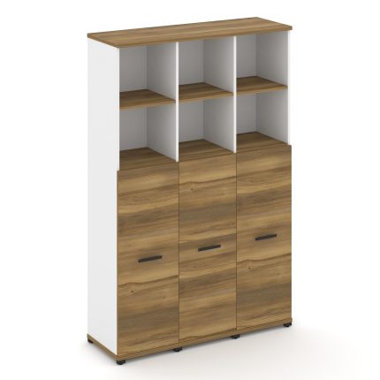 Concept Шкаф 3 узкие секции, 5 ниш CN.STU-534 B Сандал Янтарный/Белый Бриллиант/Металл Черный 1252*4