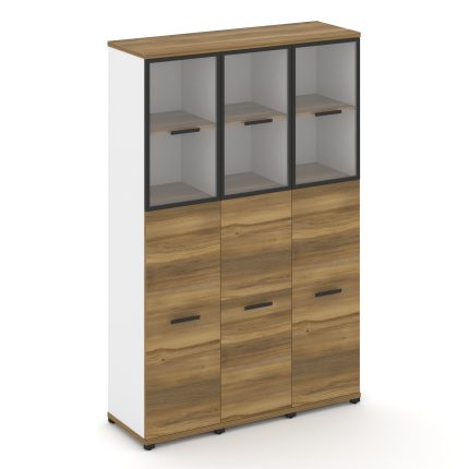 Concept Шкаф 3 узкие секции, 5 ниш CN.STU-535 RPB B Сандал Янтарный/Белый Бриллиант/Металл Черный/Пр