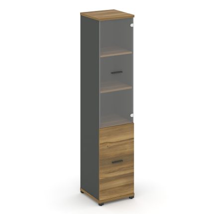 Concept Шкаф 1 узкая секция, 5 ниш CN.STU.E-512 SP A Сандал Янтарный/Антрацит/Металл Антрацит/Прозра