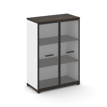 Concept Шкаф 1 широкая секция, 3 ниши CN.STS.E-316 RPB B Дуб Мали/Белый Бриллиант/Металл Черный/Проз