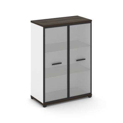 Concept Шкаф 1 широкая секция, 3 ниши CN.STS.E-316 RMB B Дуб Мали/Белый Бриллиант/Металл Черный/Сати