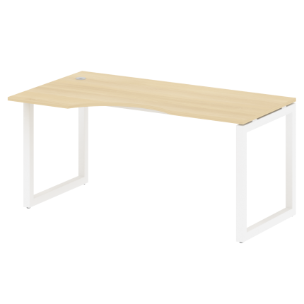 Metal System Quattro Стол криволинейный левый на О-образном м/к 50БО.СА-1 (L) Акация Лорка/Металл Бе