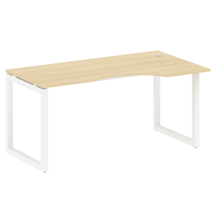 Metal System Quattro Стол криволинейный правый на О-образном м/к 50БО.СА-1 (R) Акация Лорка/Металл Б