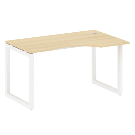 Metal System Quattro Стол криволинейный правый на О-образном м/к 50БО.СА-2 (R) Акация Лорка/Металл Б