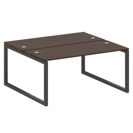 Metal System Quattro Рабочая станция на О-образном м/к 50БО.РАС-СП-2.4 Венге Цаво/Металл Антрацит 16