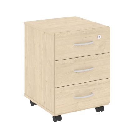 Nova S Тумба подкатная (3 ящика, с замком) В.ТМ-3 Бук Артизан 407*439*556