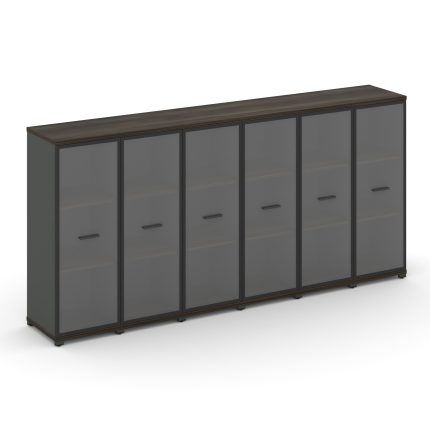 Concept Шкаф 6 узких секций, 3 ниши CN.STU-366 RPB A Дуб Мали/Антрацит/Металл Антрацит/Прозрачный 25