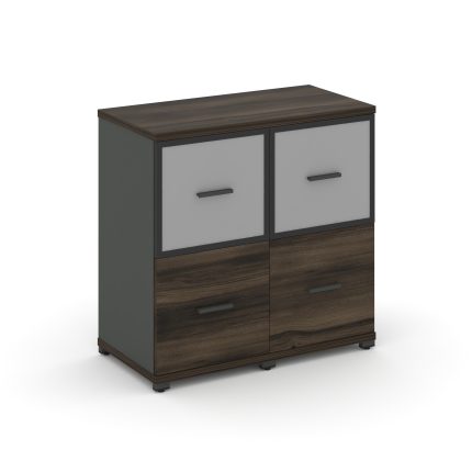 Concept Шкаф 2 узкие секции, 2 ниши CN.STU-222 RMB A Дуб Мали/Антрацит/Металл Антрацит/Сатин 836*420