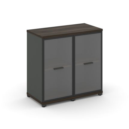 Concept Шкаф 2 узкие секции, 2 ниши CN.STU-223 RPB A Дуб Мали/Антрацит/Металл Антрацит/Прозрачный 83