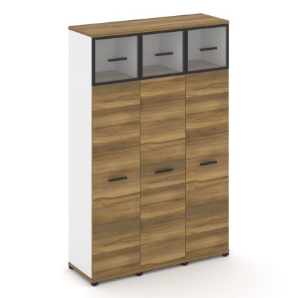 Concept Шкаф 3 узкие секции, 5 ниш CN.STU-537 RPB B Сандал Янтарный/Белый Бриллиант/Металл Черный/Пр