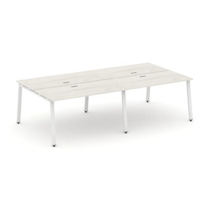 Style Project Рабочая станция 2-х сторон. SN-6A.DRS-044 Дуб Наварра/Металл Белый 3160*1432*750