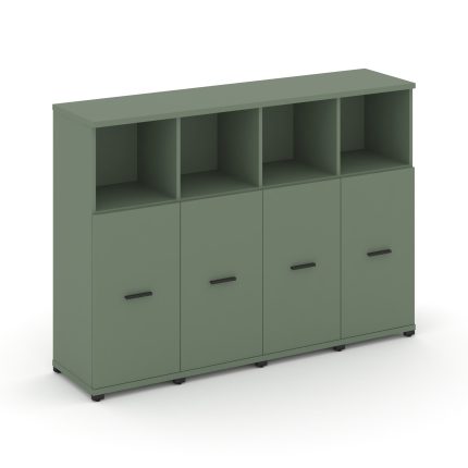 Concept Шкаф 4 узкие секции, 3 ниши CN.STU-343 B Кобо/Металл Черный 1668*420*1186