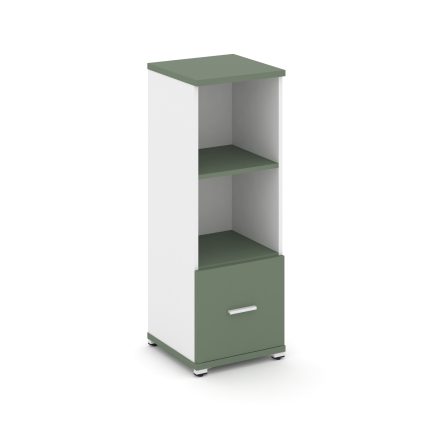 Concept Шкаф 1 узкая секция, 3 ниши CN.STU-311 W Кобо/Белый Бриллиант/Металл Белый 420*420*1186