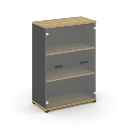 Concept Шкаф 1 широкая секция, 3 ниши CN.STS.E-316 SP A Дуб Винченцо/Антрацит/Металл Антрацит/Прозра