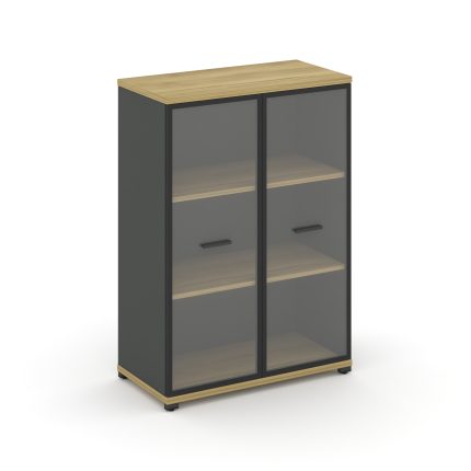 Concept Шкаф 1 широкая секция, 3 ниши CN.STS.E-316 RPB A Дуб Винченцо/Антрацит/Металл Антрацит/Прозр