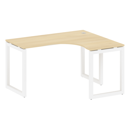 Metal System Quattro Стол криволинейный правый на О-образном м/к 50БО.СА-3 (R) Акация Лорка/Металл Б