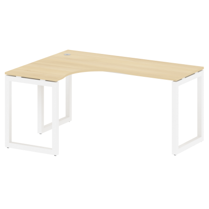 Metal System Quattro Стол криволинейный левый на О-образном м/к 50БО.СА-4 (L) Акация Лорка/Металл Бе