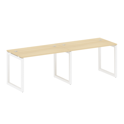 Metal System Quattro Рабочая станция на 2 места на О-образном м/к 50БО.СМ-2.2 Акация Лорка/Металл Бе