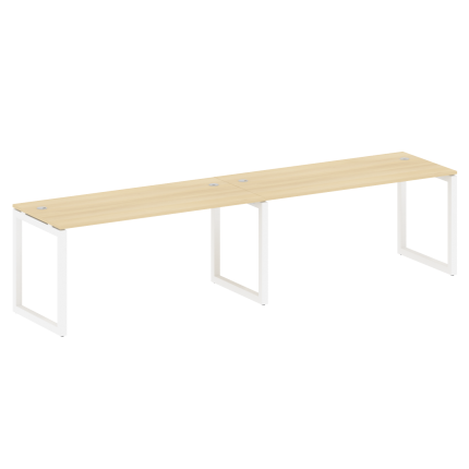 Metal System Quattro Рабочая станция на 2 места на О-образном м/к 50БО.СМ-2.4 Акация Лорка/Металл Бе