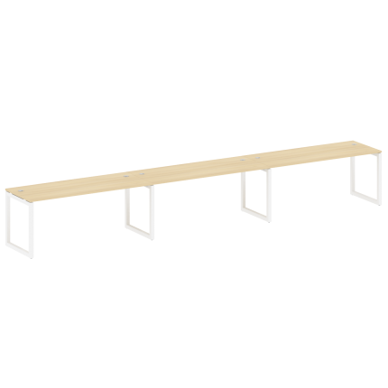 Metal System Quattro Рабочая станция на 3 места на О-образном м/к 50БО.СМ-3.5 Акация Лорка/Металл Бе