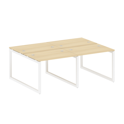 Metal System Quattro Рабочая станция на 4 места на О-образном м/к 50БО.СМ-4.1 Акация Лорка/Металл Бе