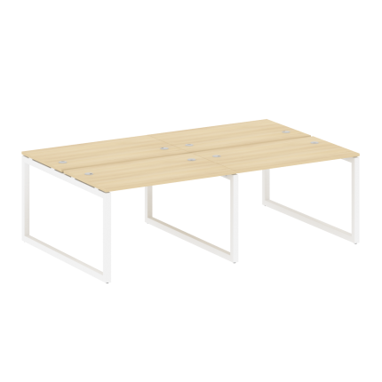 Metal System Quattro Рабочая станция на 4 места на О-образном м/к 50БО.СМ-4.2 Акация Лорка/Металл Бе