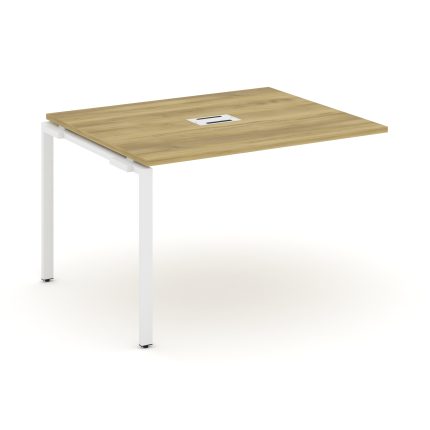 Concept Проходной наборный элемент переговорного стола CN.NPRG-012 Дуб Винченцо/Металл Белый 1180*98