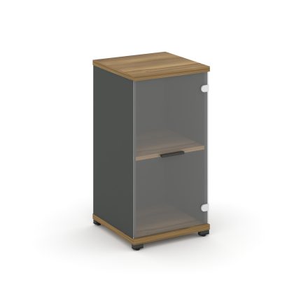 Concept Шкаф 1 узкая секция, 2 ниши CN.STU.E-213 SP A Сандал Янтарный/Антрацит/Металл Антрацит/Прозр