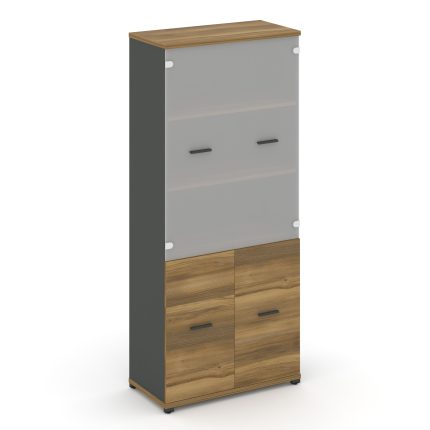 Concept Шкаф 1 широкая секция, 5 ниш CN.STS.E-512 SM A Сандал Янтарный/Антрацит/Металл Антрацит/Сати