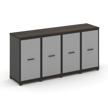 Concept Шкаф 4 узкие секции, 2 ниши CN.STU-243 RMB A Дуб Мали/Антрацит/Металл Антрацит/Сатин 1668*42