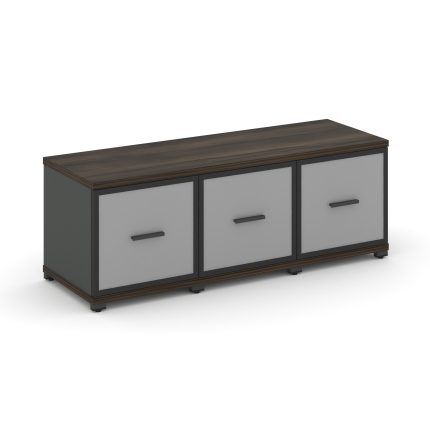 Concept Шкаф 3 узкие секции, 1 ниша CN.STU-133 RMB A Дуб Мали/Антрацит/Металл Антрацит/Сатин 1252*42