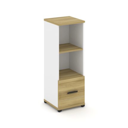 Concept Шкаф 1 узкая секция, 3 ниши CN.STU-311 B Дуб Винченцо/Белый Бриллиант/Металл Черный 420*420*