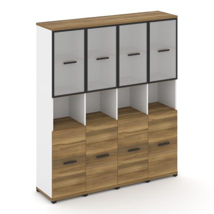 Concept Шкаф 4 узкие секции, 5 ниш CN.STU-543 RMB B Сандал Янтарный/Белый Бриллиант/Металл Черный/Са