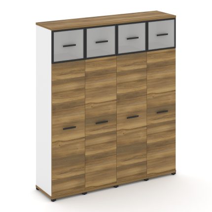 Concept Шкаф 4 узкие секции, 5 ниш CN.STU-547 RMB B Сандал Янтарный/Белый Бриллиант/Металл Черный/Са