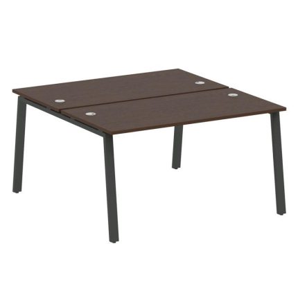 Metal System Рабочая станция на А-образном м/к БА.РАС-СП-2.3 Венге Цаво/Металл Антрацит 1400*1475*75